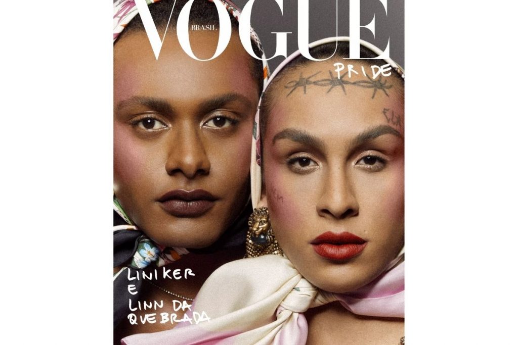 liniker e linn da quebrada na capa da vogue brasil