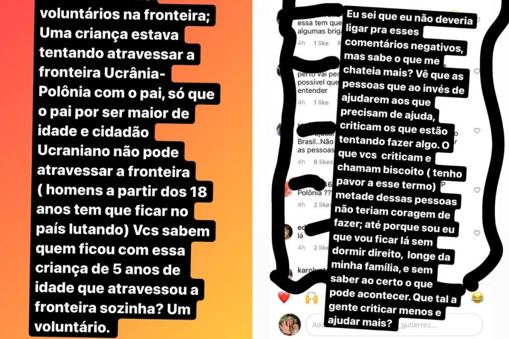 Liziane responde críticas de internautas no Instagram