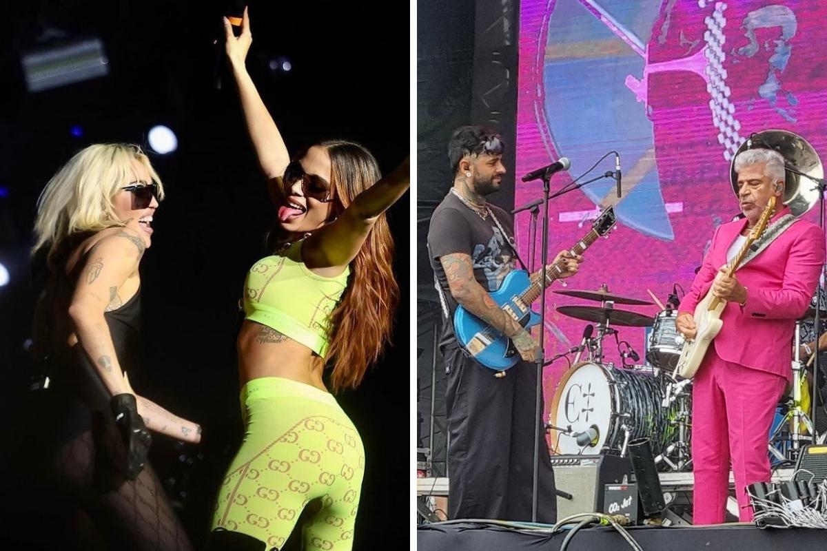 Miley Cyrus, Anitta, Fresno e Lulu Santos no palco do Lollapalooza 2022