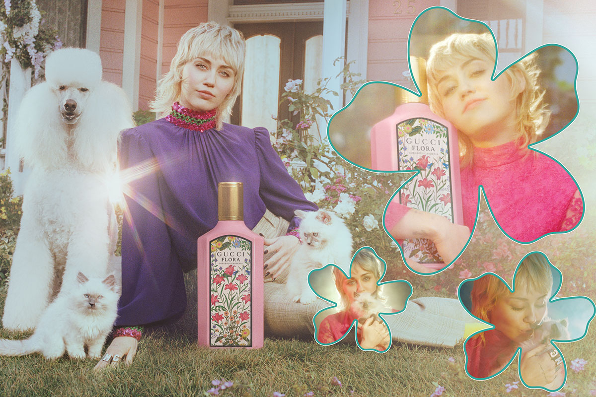 Gucci relança perfume e estreia campanha com Miley Cyrus