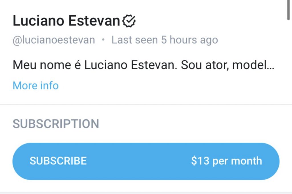 Perfil de Luciano Estevan no Only Fans
