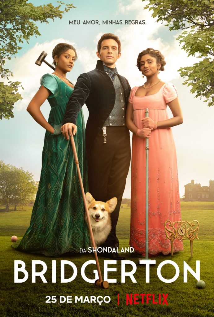 Pôster oficial da série 'Bridgerton', da Netflix