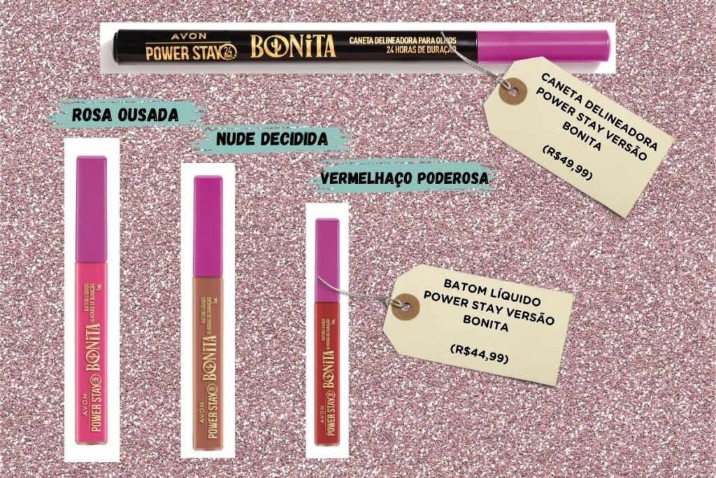Produtos da coleção Bonita da Avon