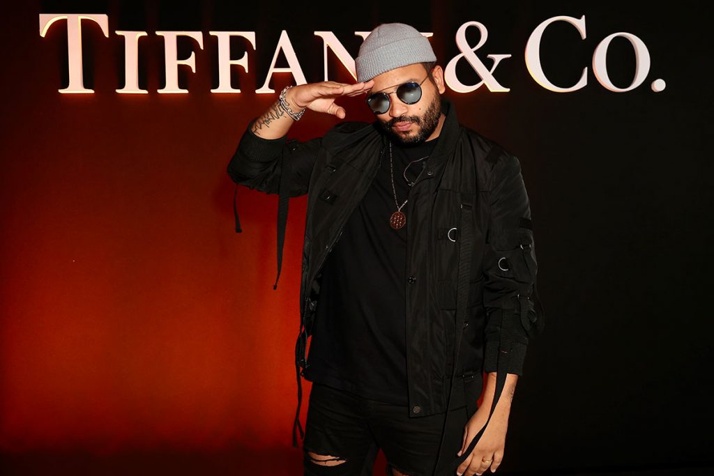 Projota marcou presença em evento da Tiffany & Co