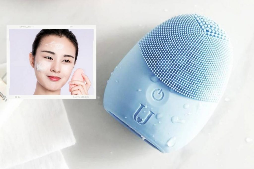 Escova de limpeza facial elétrica