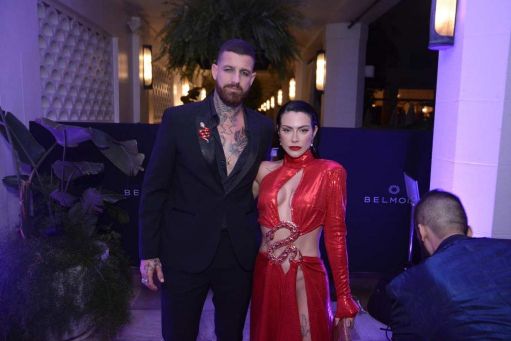 Cleo e o marido no Baile da Vogue