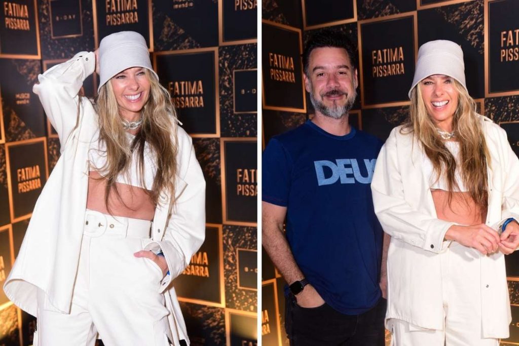 Adriane Galisteu e o marido, Alexandre Iódice na festa de aniversário de Fátima Pissarra. Foto: Leo Franco/AgNews