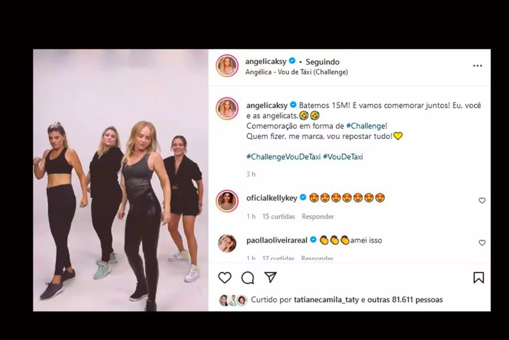 Angélica dança 'Vou de Táxi' com Angelicats