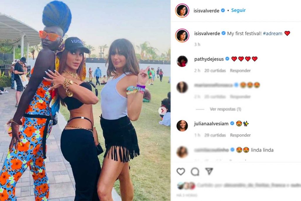 Anitta e Isis Valverde no Festival Coachella