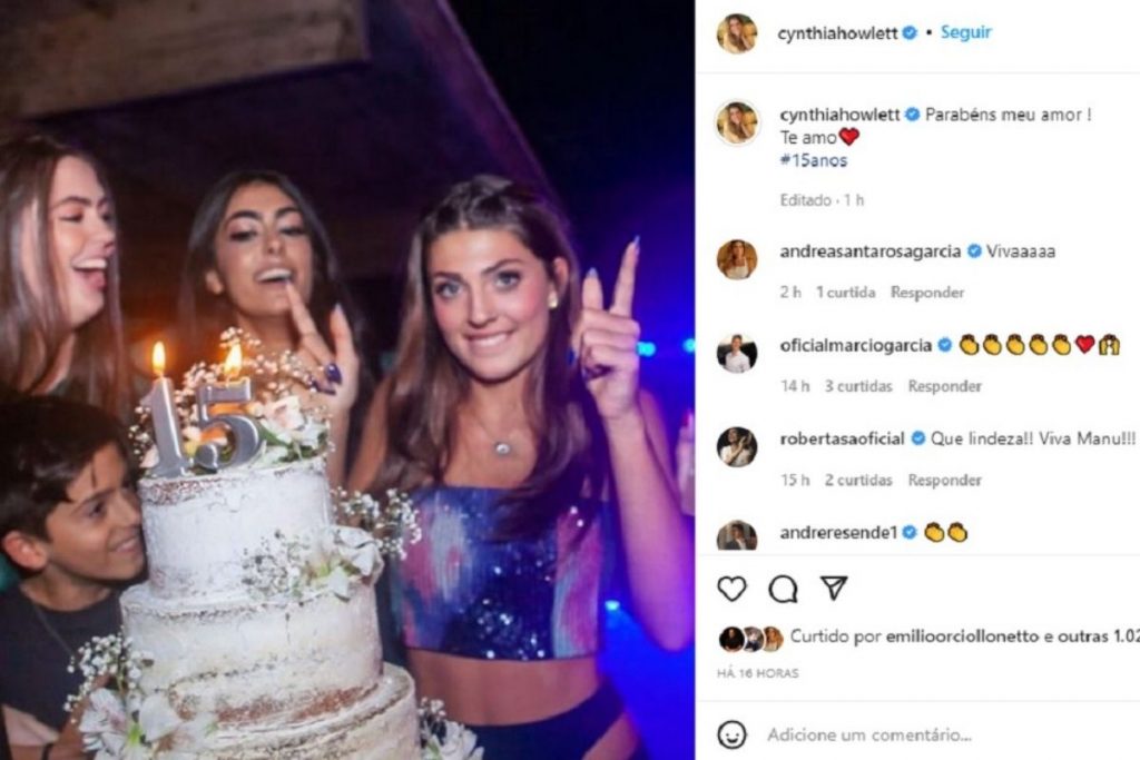 Eduardo Moscovis e Cynthia Howlett celebram aniversário da filha