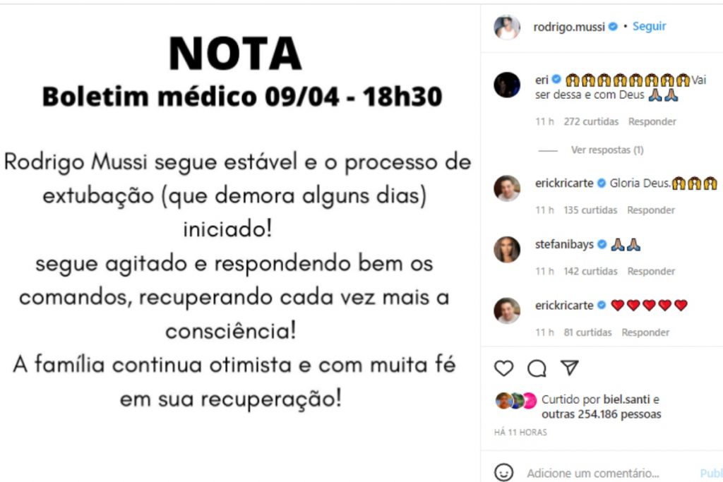 boletim médico de rodrigo mussi no instagram