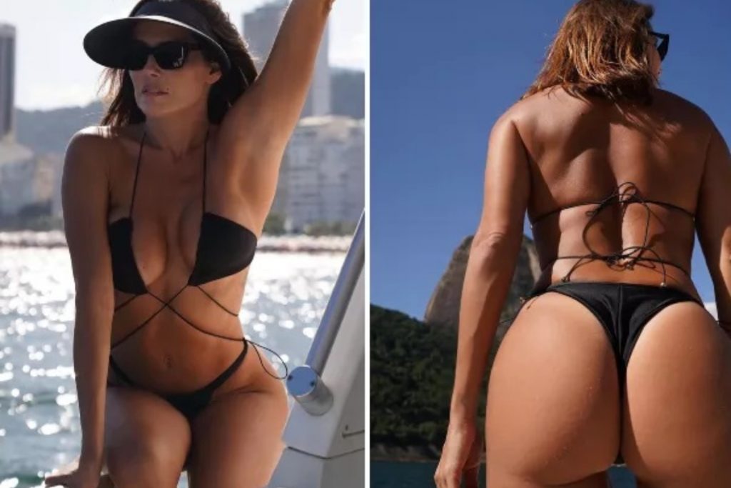 Deborah Secco mostra frente e verso de biquíni