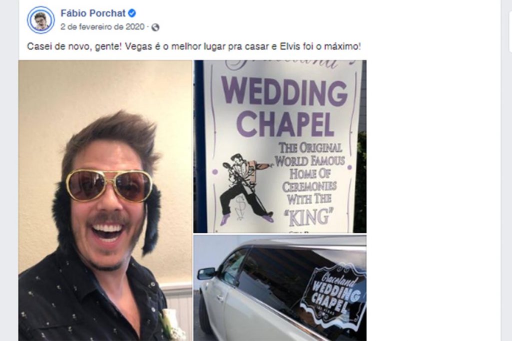 fábio porchat publicando renovação de casamento no facebook