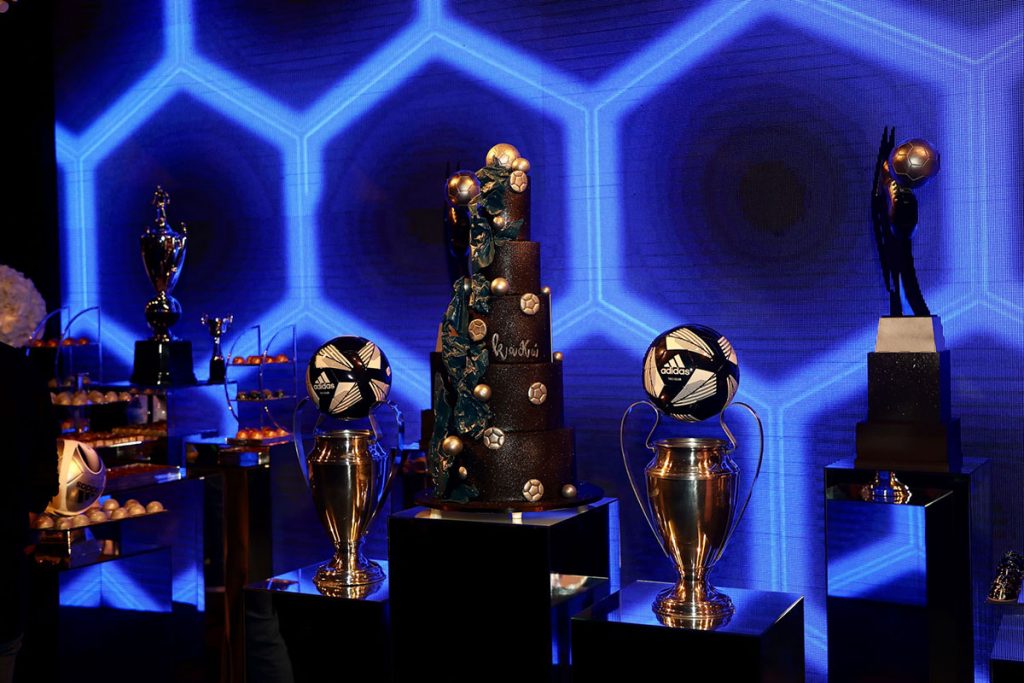 A festa foi com tema de futebol