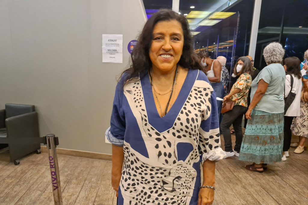 Regina Casé no show de Maria Bethânia