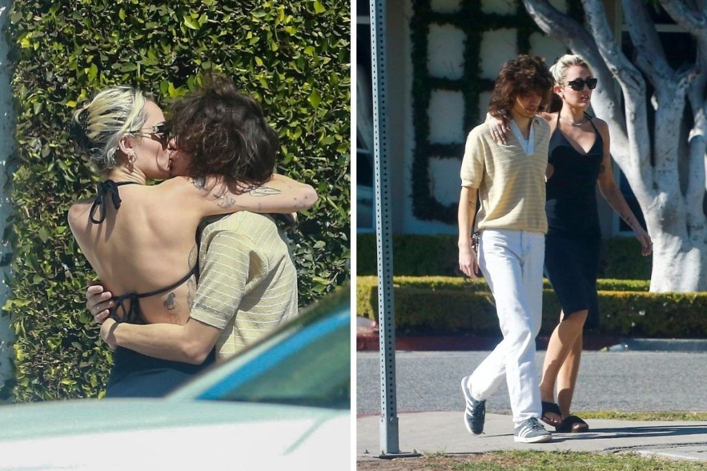 Miley Cyrus and Maxx Kissing