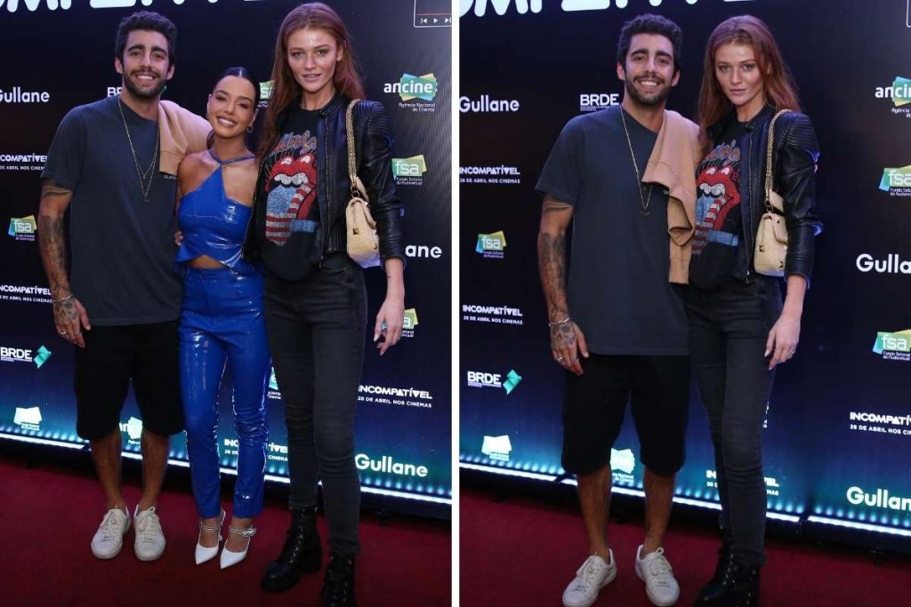 Pedro Scooby aproveitou o cinema com Cintia Dicker e elenco do filme 'Incompatível'