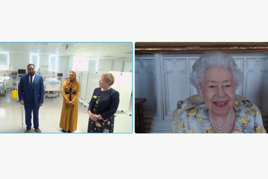 Rainha Elizabeth II em conversa virtual