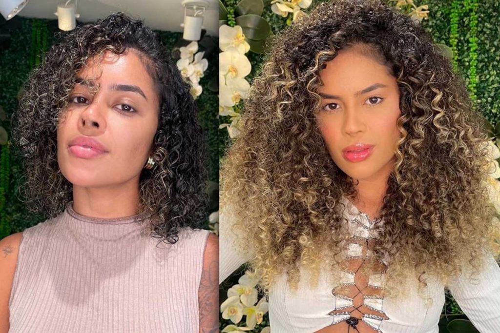 O antes e depois do alongamento de Sthefane Matos