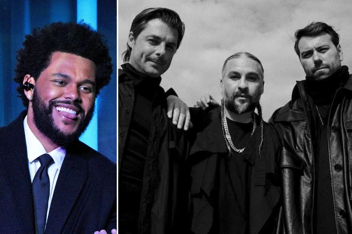 The Weeknd e Swedish House Mafia em fotomontagem