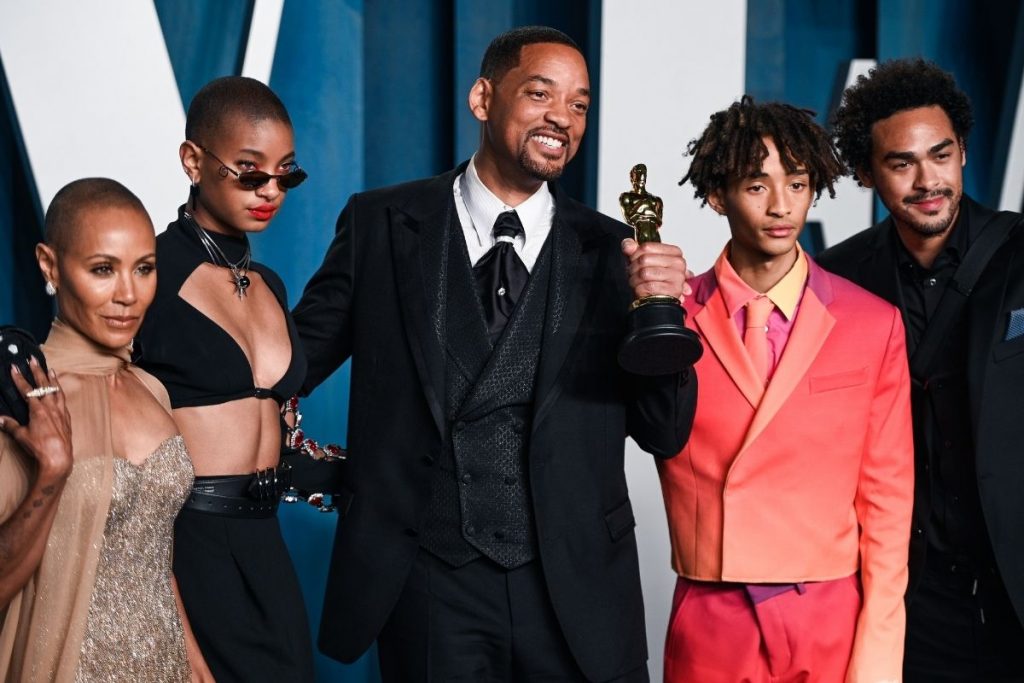 Will Smith, Jada, Willow e Jaden Smith 