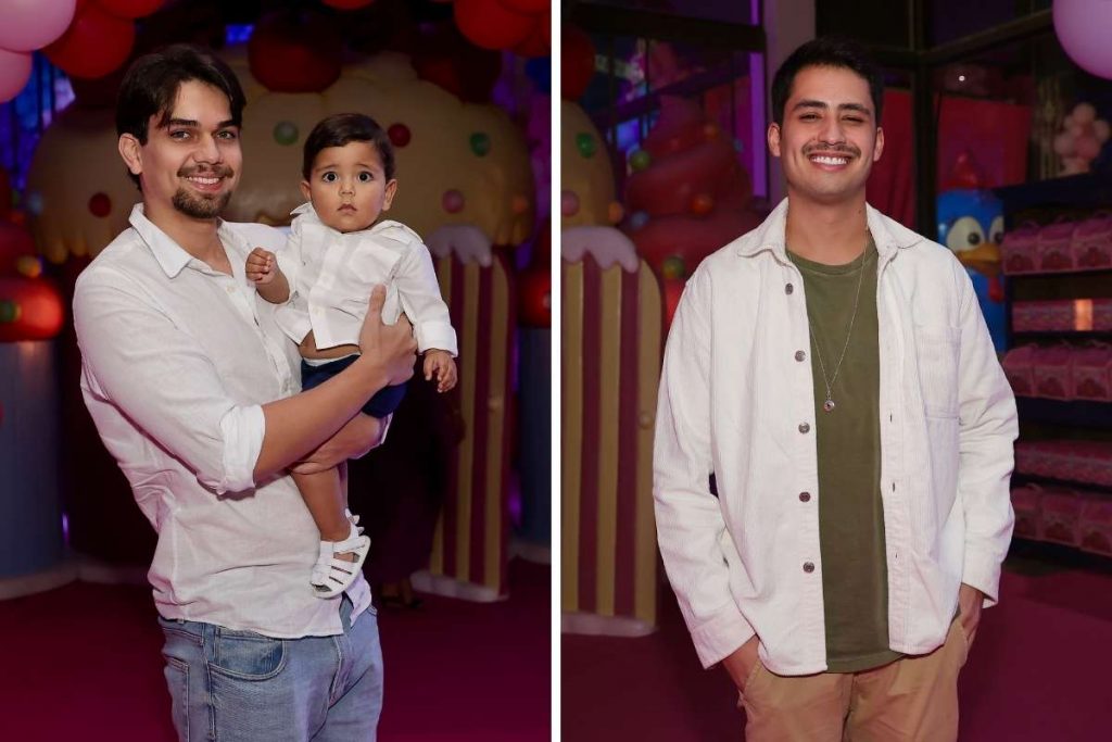 Leandrinho e Matheus Vargas, filhos de Leonardo