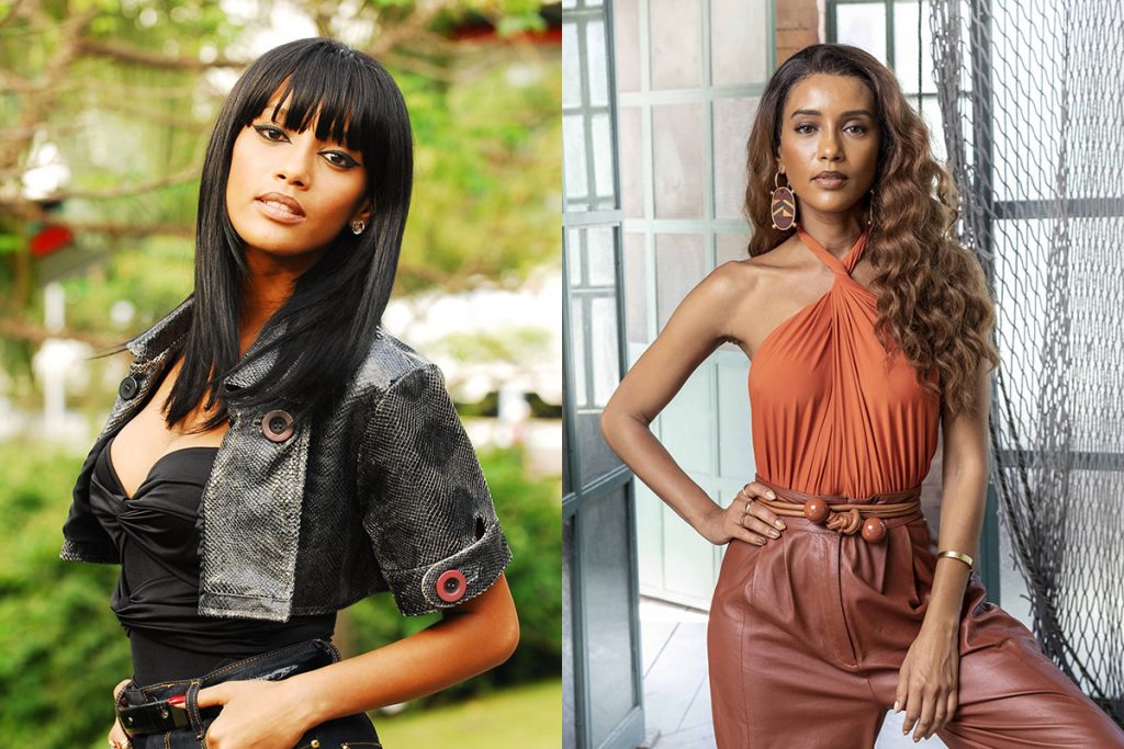 Taís Araújo como a Alicia de A Favorita e a Clarice de Cara e Coragem