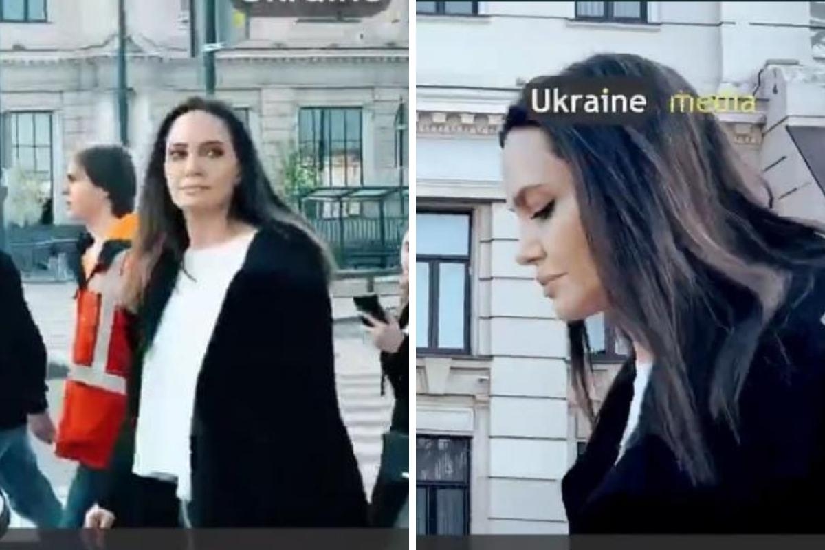 Angelina Jolie é levada para bunker em visita à Ucrânia