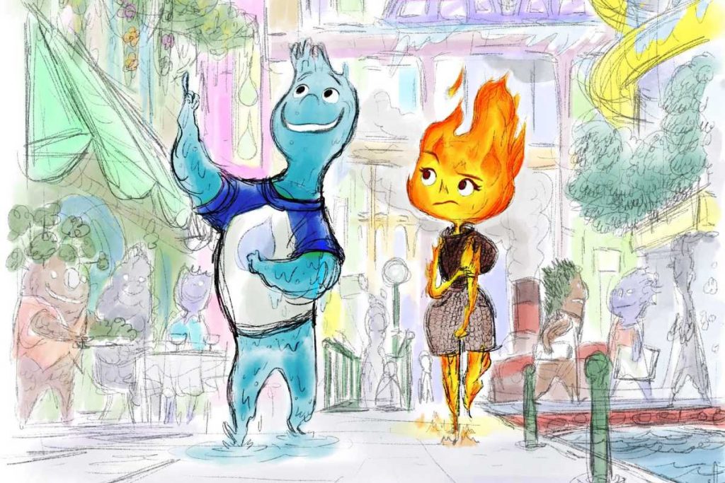 protagonistas de elemental, novo filme da pixar