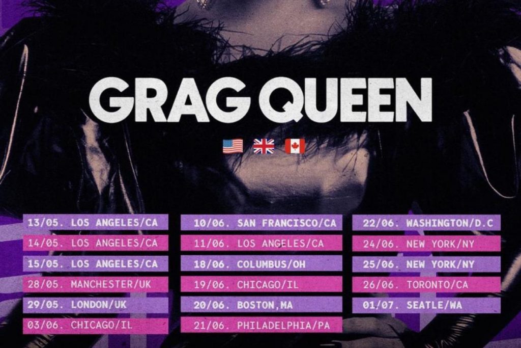 Data dos shows da turnê internacional de Grag Queen