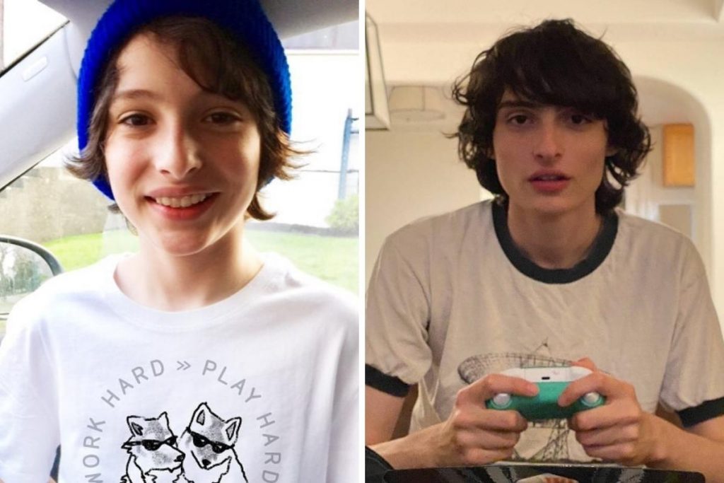 Antes e Depois do ator Finn Wolfhard