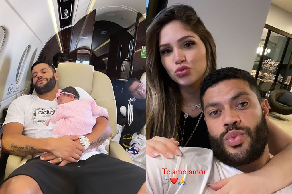 Hulk posta fotos fofas com a filha e a esposa