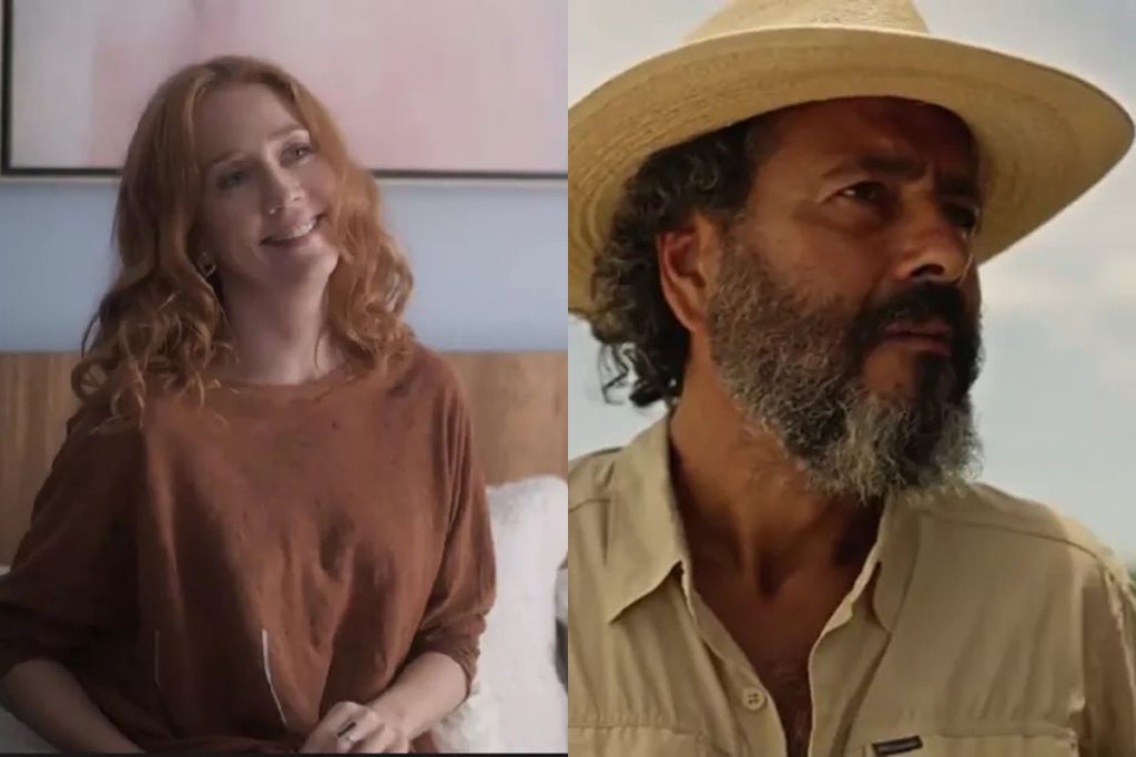 Irma (Camila Morgado) e José Leôncio (Marcos Palmeira) em Pantanal