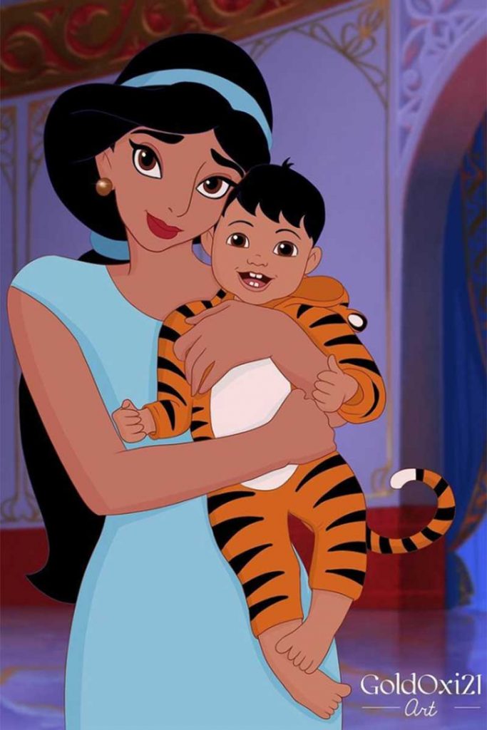 Princesa Jasmine com seu bebê
