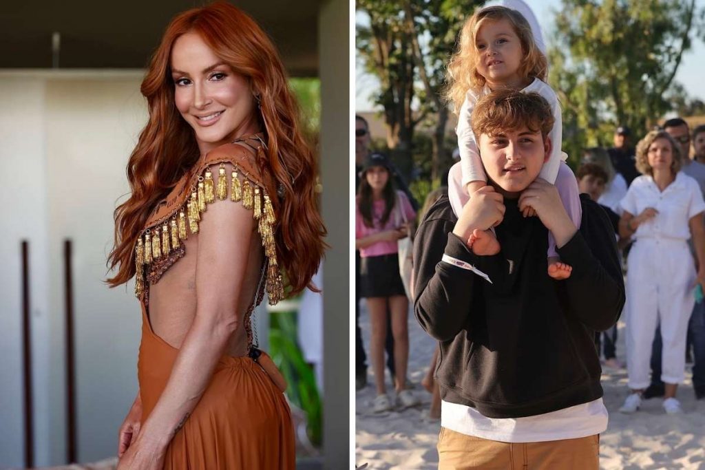 Filhos de Claudia Leitte assistiram à gravação com a mãe