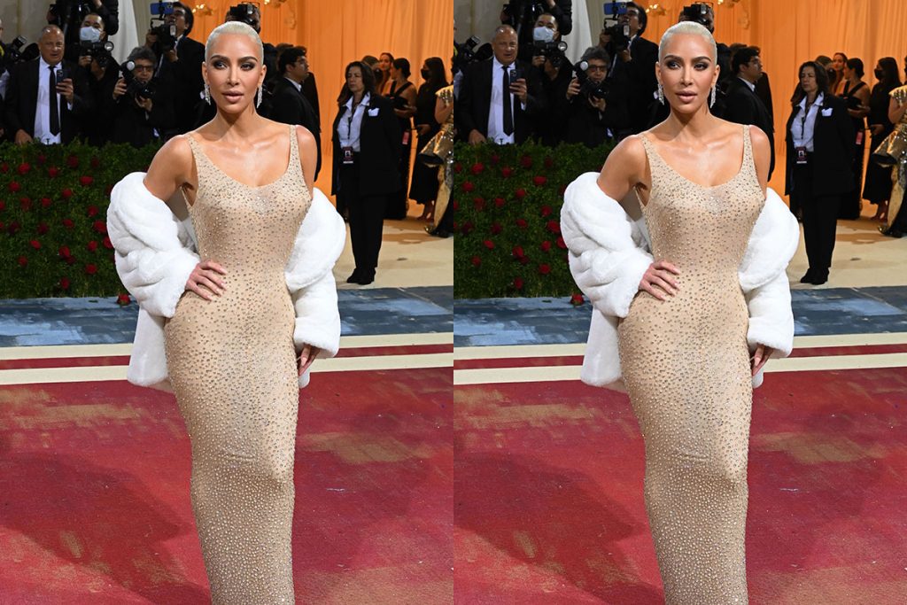 Kim Kardashian no tapete vermelho do MET Gala