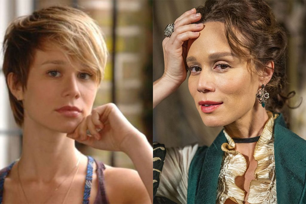 Mariana Ximenes como a Lara de A Favorita e a Luísa de Nos Tempos do Imperador