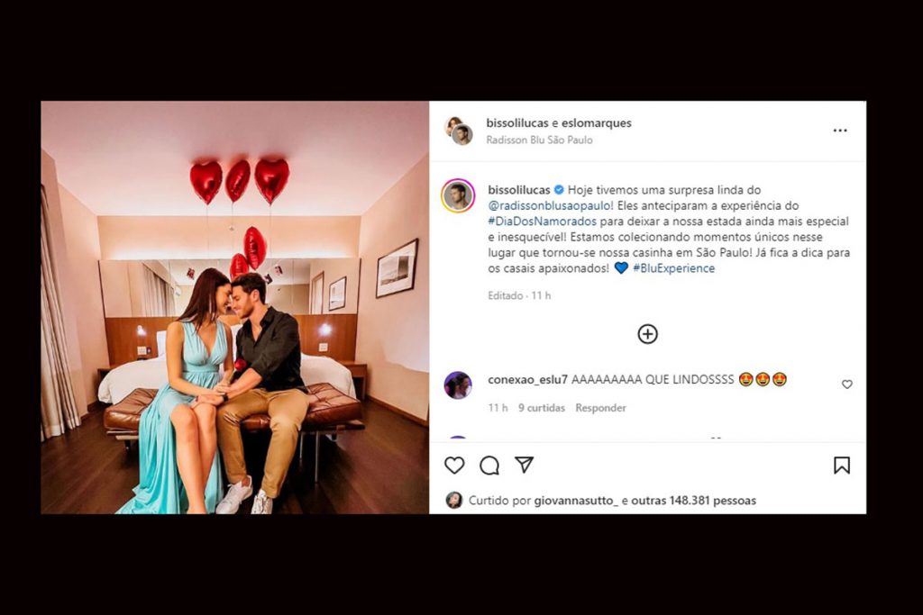 Lucas e Eslovênia antecipam as comemorações do Dia dos Namorados