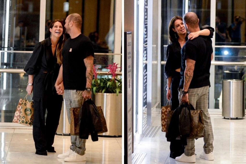 Paolla Oliveira janta em clima de romance com Diogo Nogueira