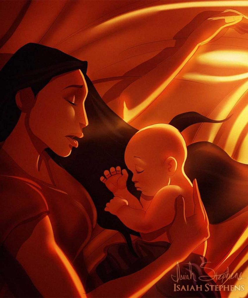 Pocahontas e seu bebezinho