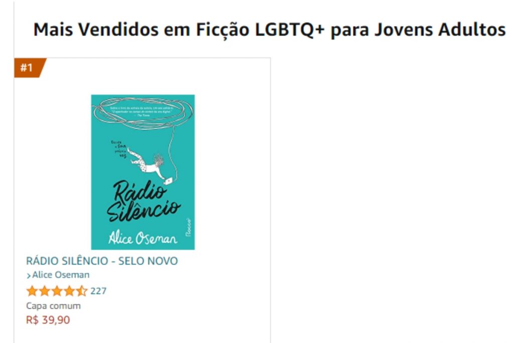 radio silencio em primeiro lugar de ranking de vendas da amazon