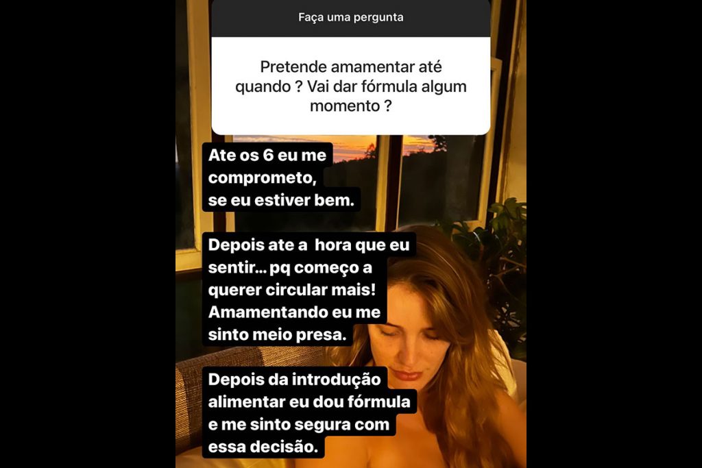 Rafa Brites comenta sobre amamentação nas redes sociais