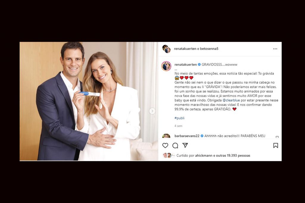 Renata Kuerten anuncia primeira gestação