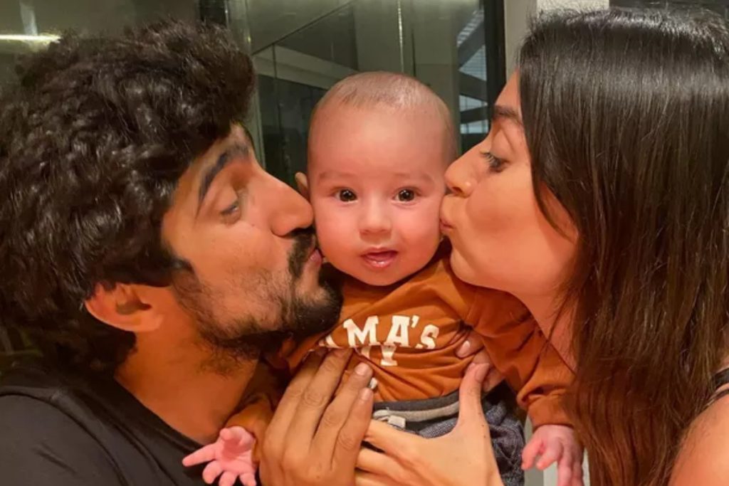 Renato Góes e Thaila Ayala armam festinha para o filho, Francisco