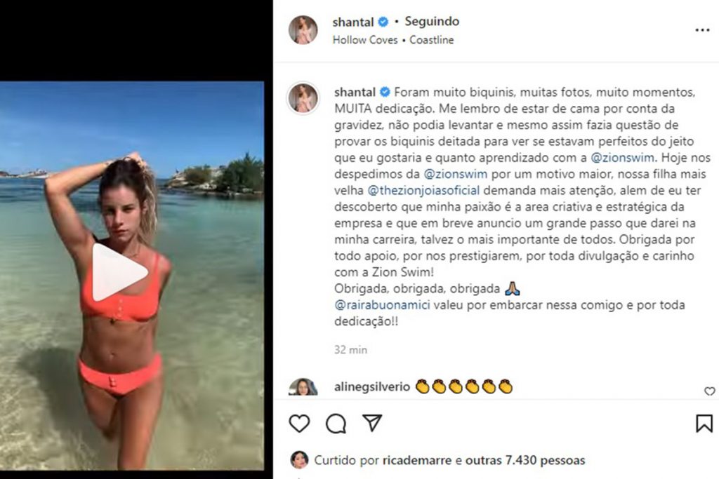 Shantal anuncia encerramento de sua marca