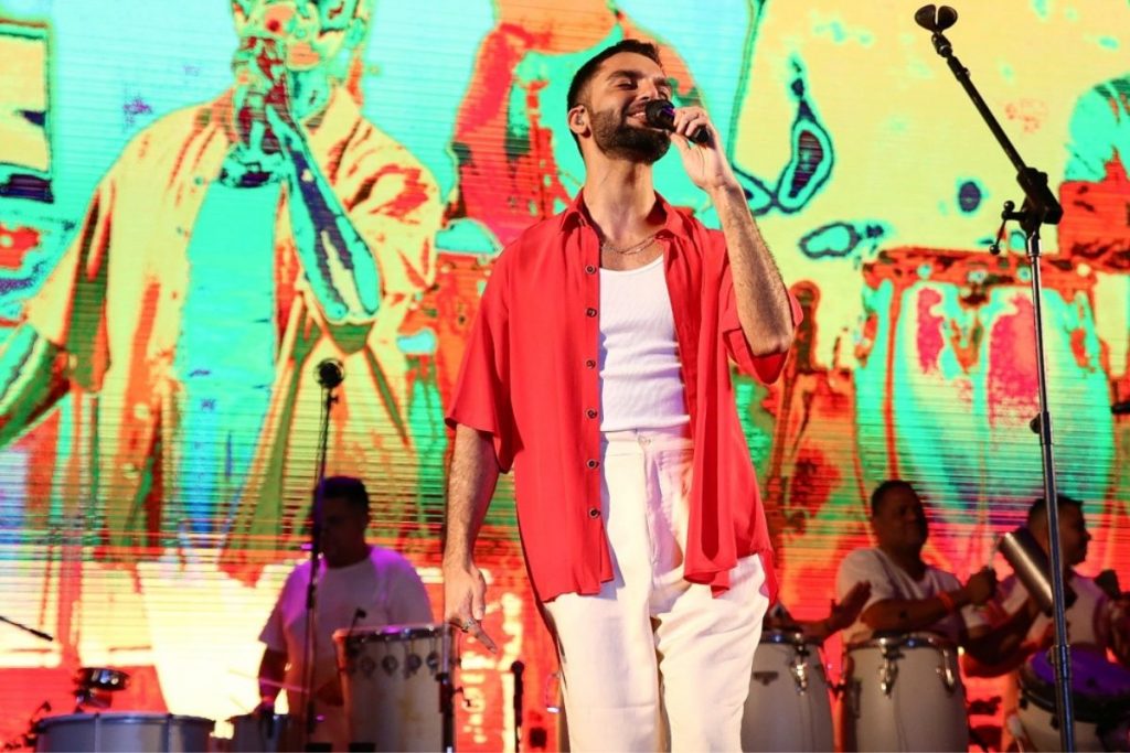 Silva no palco do Bloco do Silva