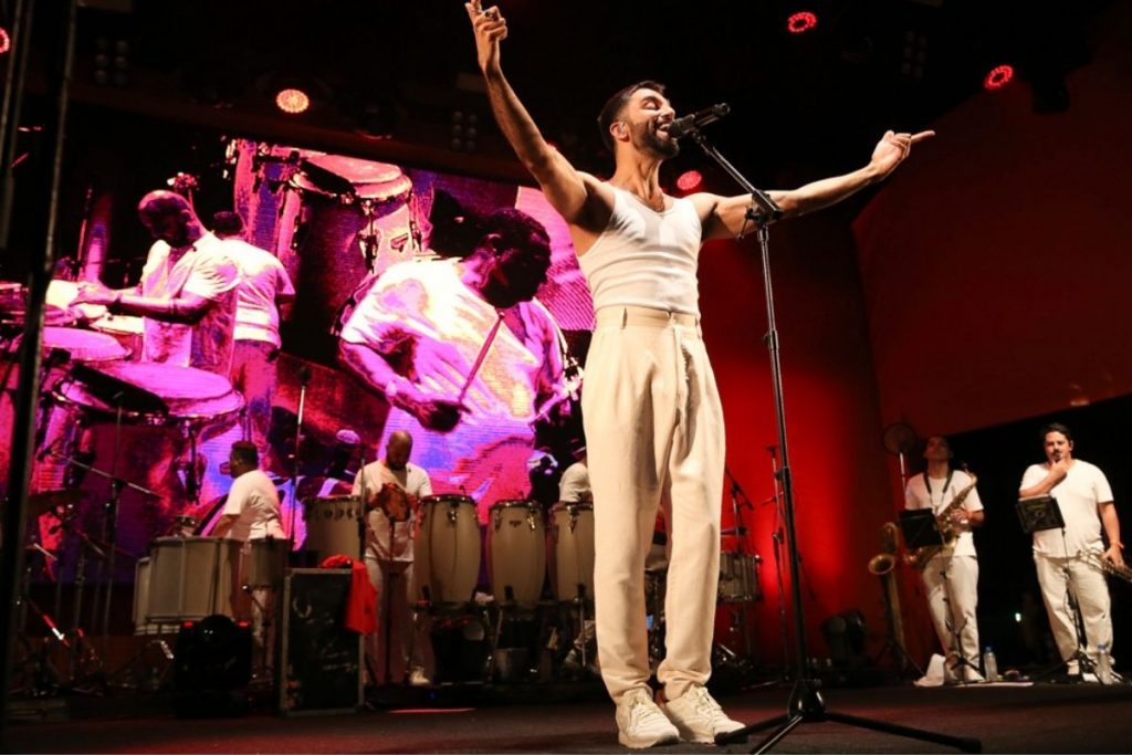 Silva no palco do Bloco do Silva