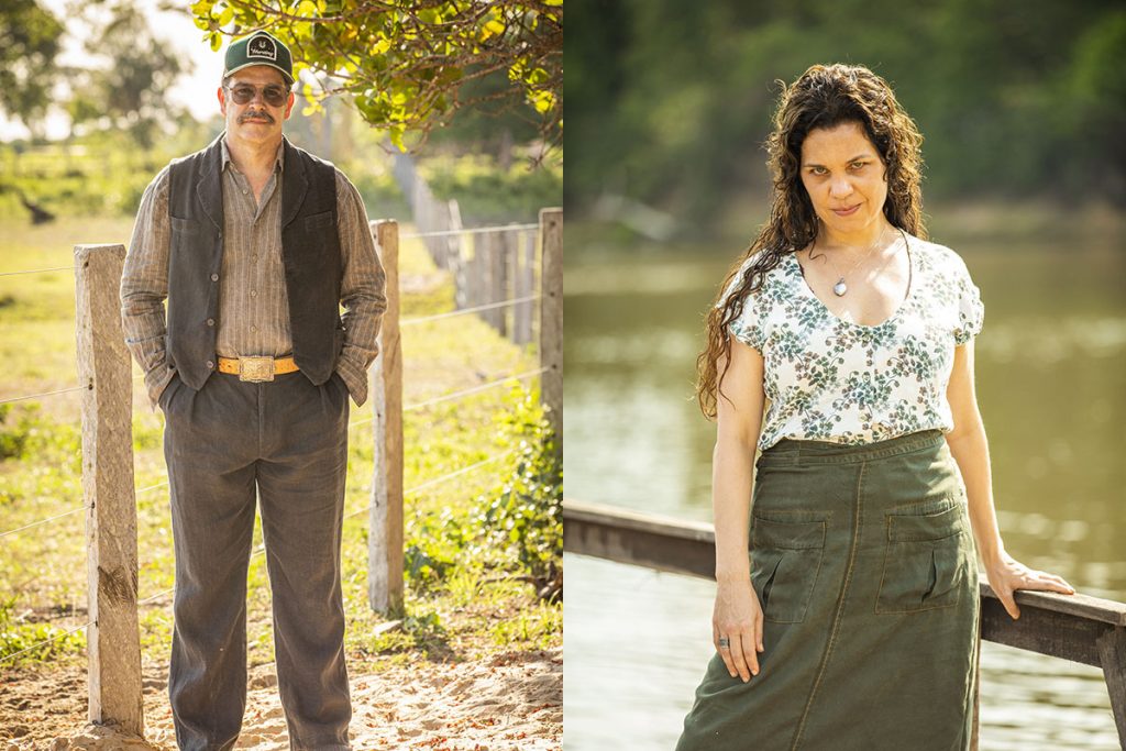 Tenório (Murilo Benício) e Maria Bruaca (Isabel Teixeira) em Pantanal