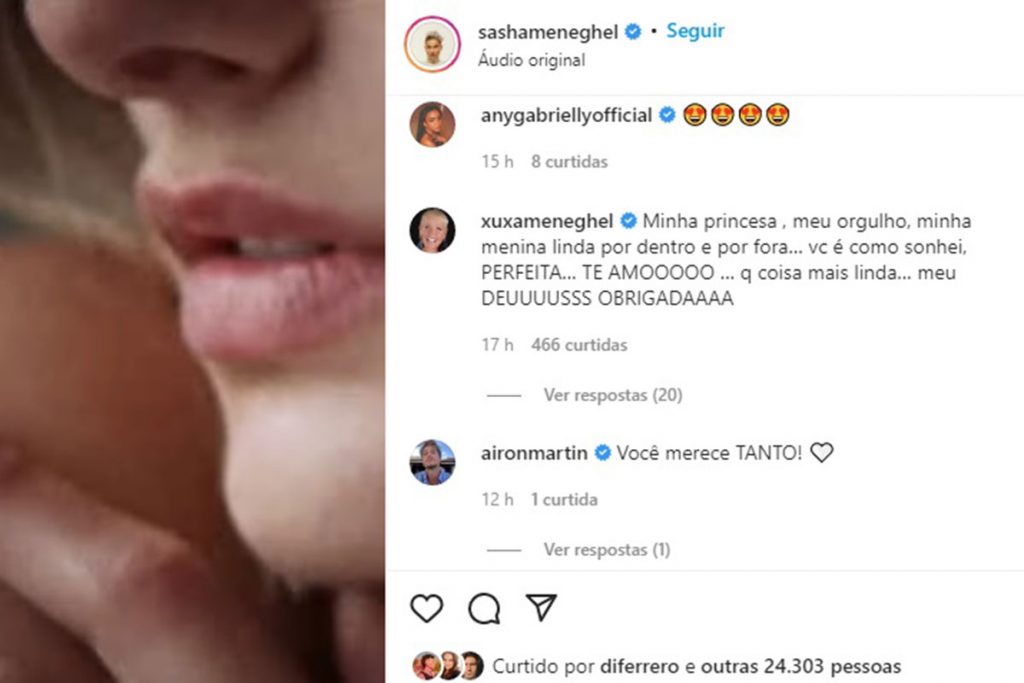 Sasha Meneghel estreia campanha internacional e recebe elogio de Xuxa