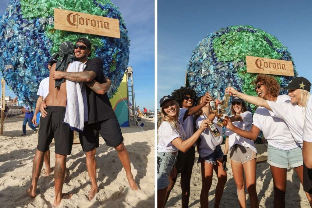 Ação de limpeza na praia de Saquarema no Rio